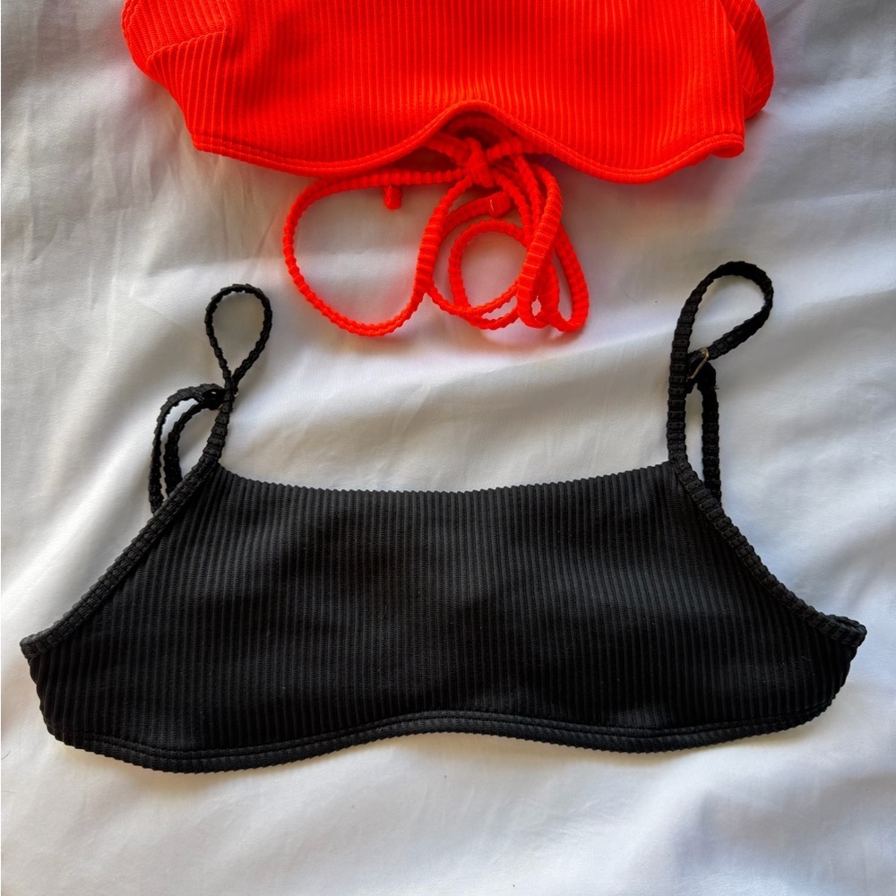 Trendy Bralette Set - Tie-Dye, Orange, Black - Picture 4 of 6